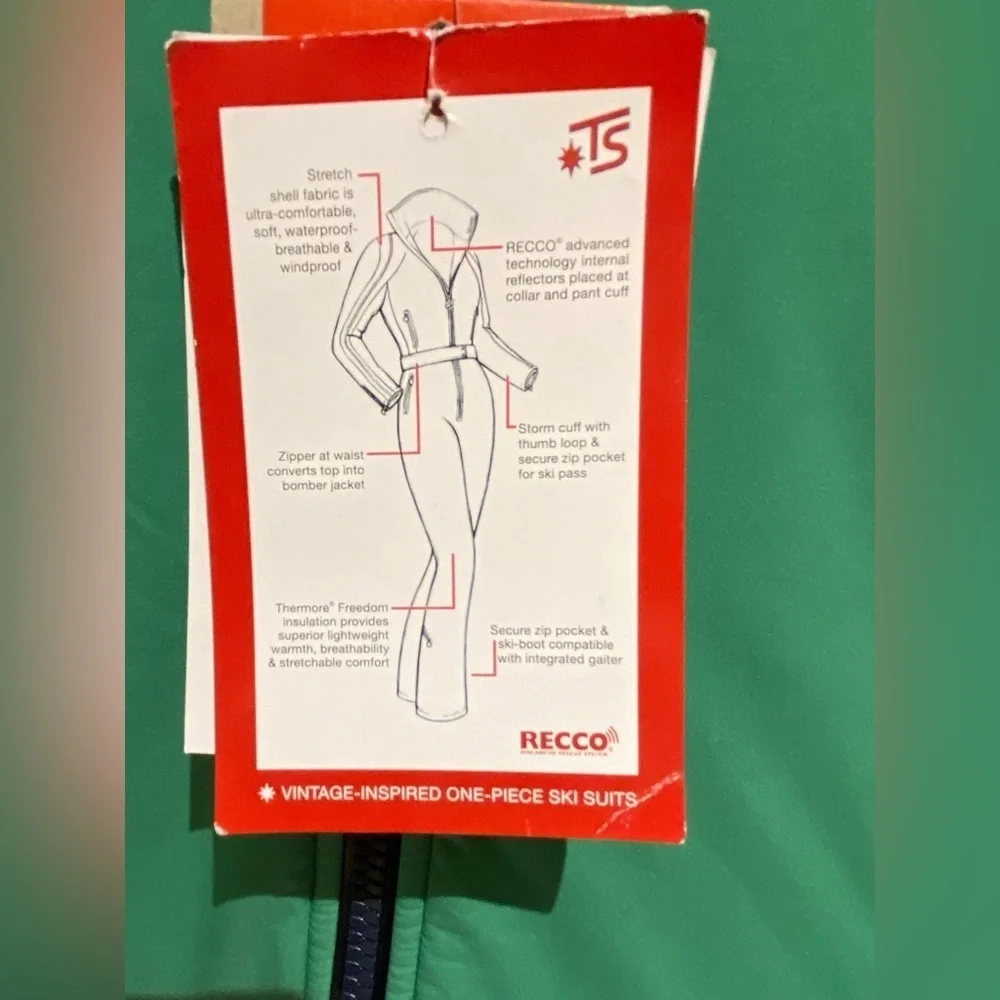 Tara Shakti Vintage-Inspired Snow Suit, Kelly Green, NWT, size XL - Picture 7 of 16